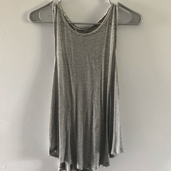 Striped AE black/light grey muscle tank top - Picture 1 of 3
